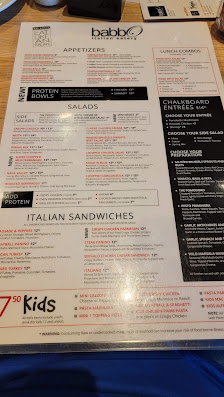 Menu photo of Babbo Italian Eatery