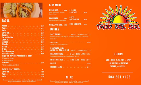 Menu photo of Taco Del Sol