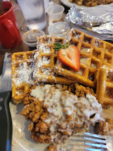 Chicken and waffles photo of Country Place Cafe