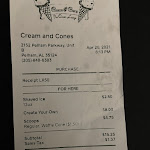 Pictures of Cream and Cones taken by user